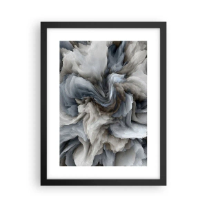 Poster în ramă neagră - Piatră și floare - 30x40 cm