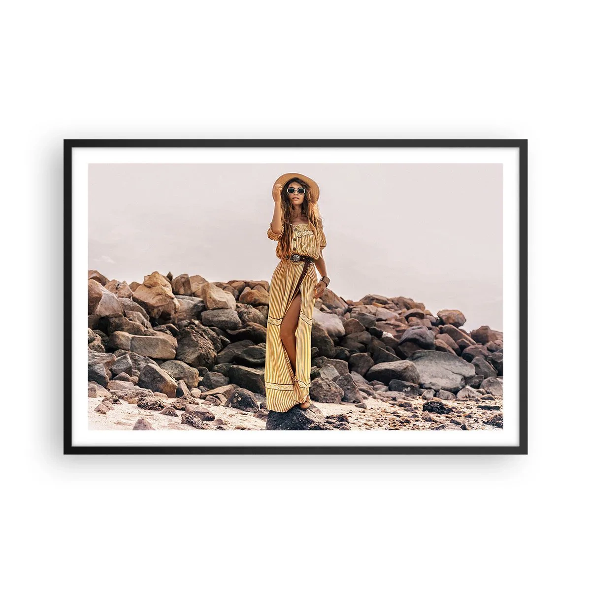 Poster în ramă neagră - Magia pietrelor - 91x61 cm