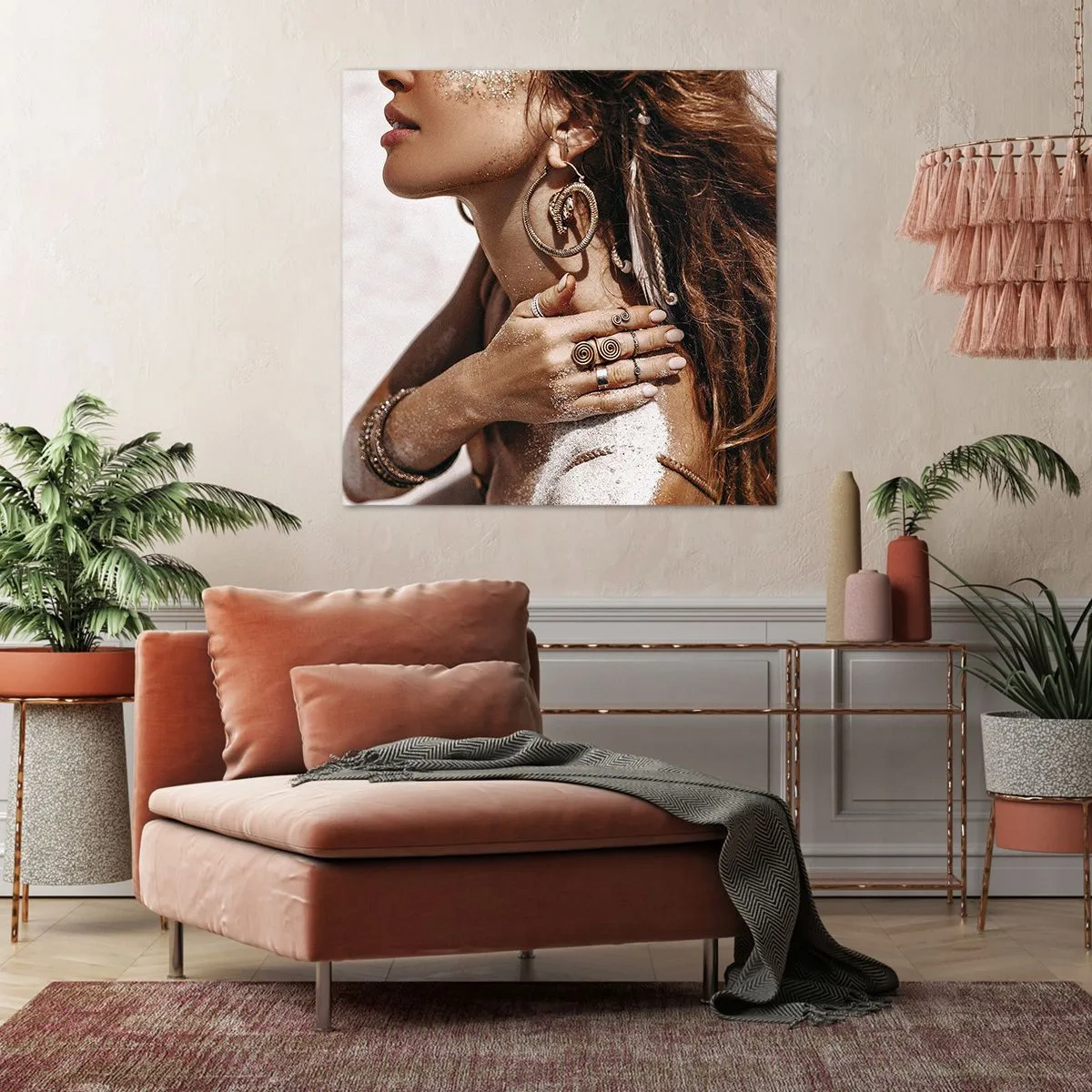 Tablou pe pânză - Regina plajei sălbatice - 70x70 cm