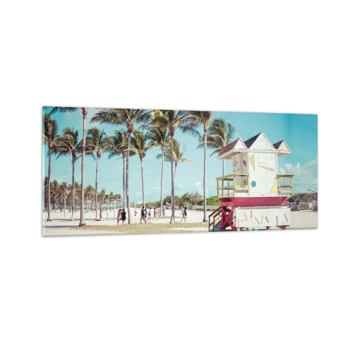 Tablou pe sticlă - O zi frumoasă te așteaptă - 100x40 cm