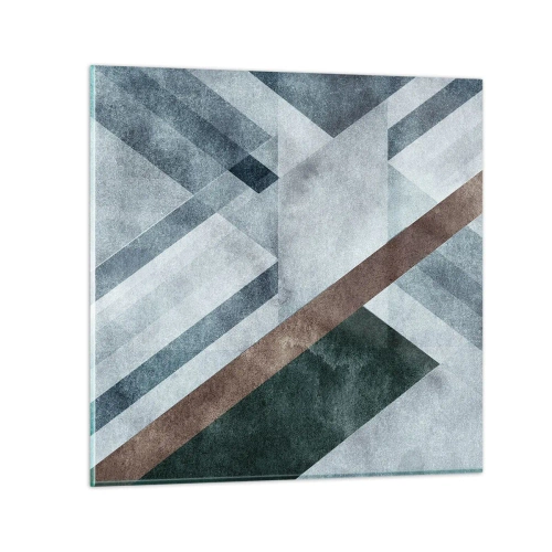 Tablou pe sticlă - Eleganța sofisticată a geometriei - 30x30 cm