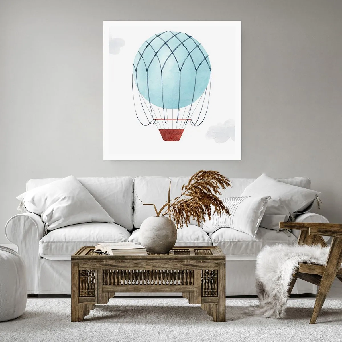 Poster - Complet în nori - 60x60 cm