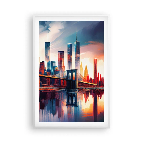 Poster în ramă albă - New York fenomenal - 61x91 cm