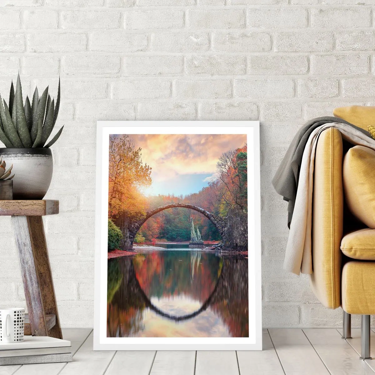 Poster în ramă albă - De cealaltă parte a oglinzii - 70x100 cm