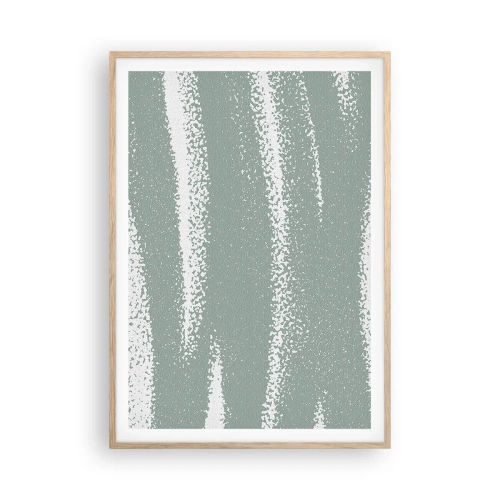 Poster în ramă de stejar deschis - Abstracție în stil de iarnă - 70x100 cm