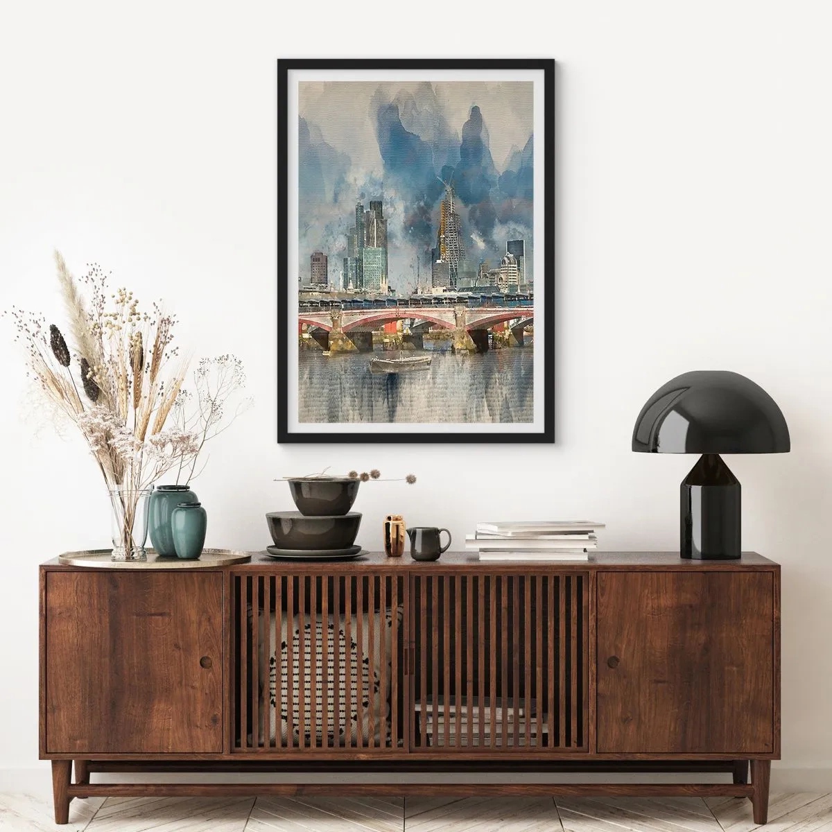 Poster în ramă neagră - Londra în toată splendoarea ei - 61x91 cm