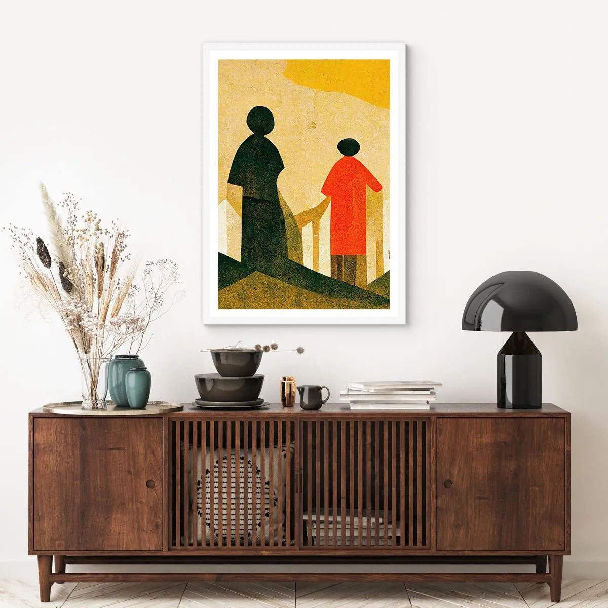 Poster în ramă albă - Încă un drum lung de parcurs - 50x70 cm