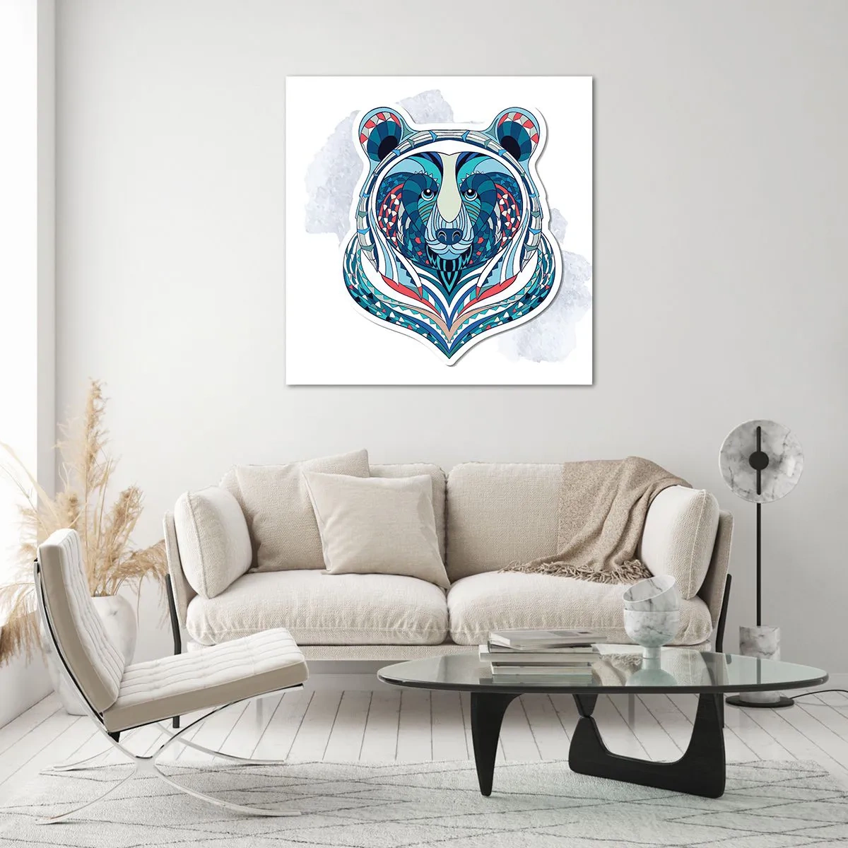 Tablou pe sticlă - Trăiască Groenlanda! - 70x70 cm