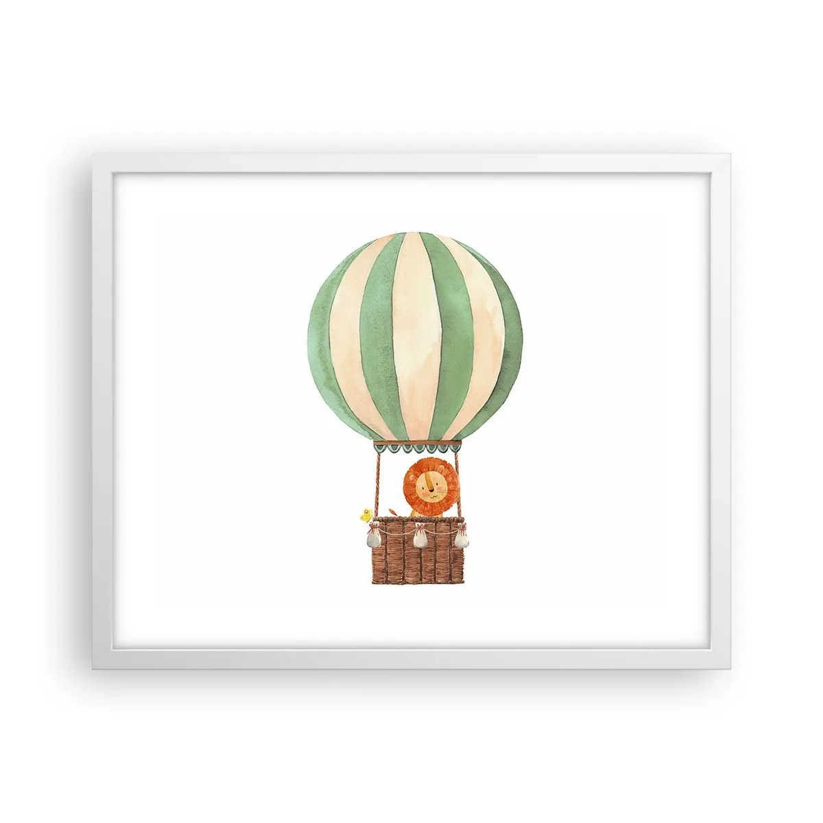 Poster în ramă albă - Călătoriile lui Leon - 50x40 cm