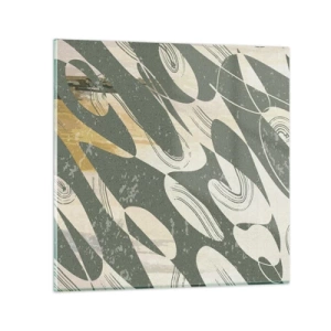 Tablou pe sticlă - Abstracție ritmică - 70x70 cm