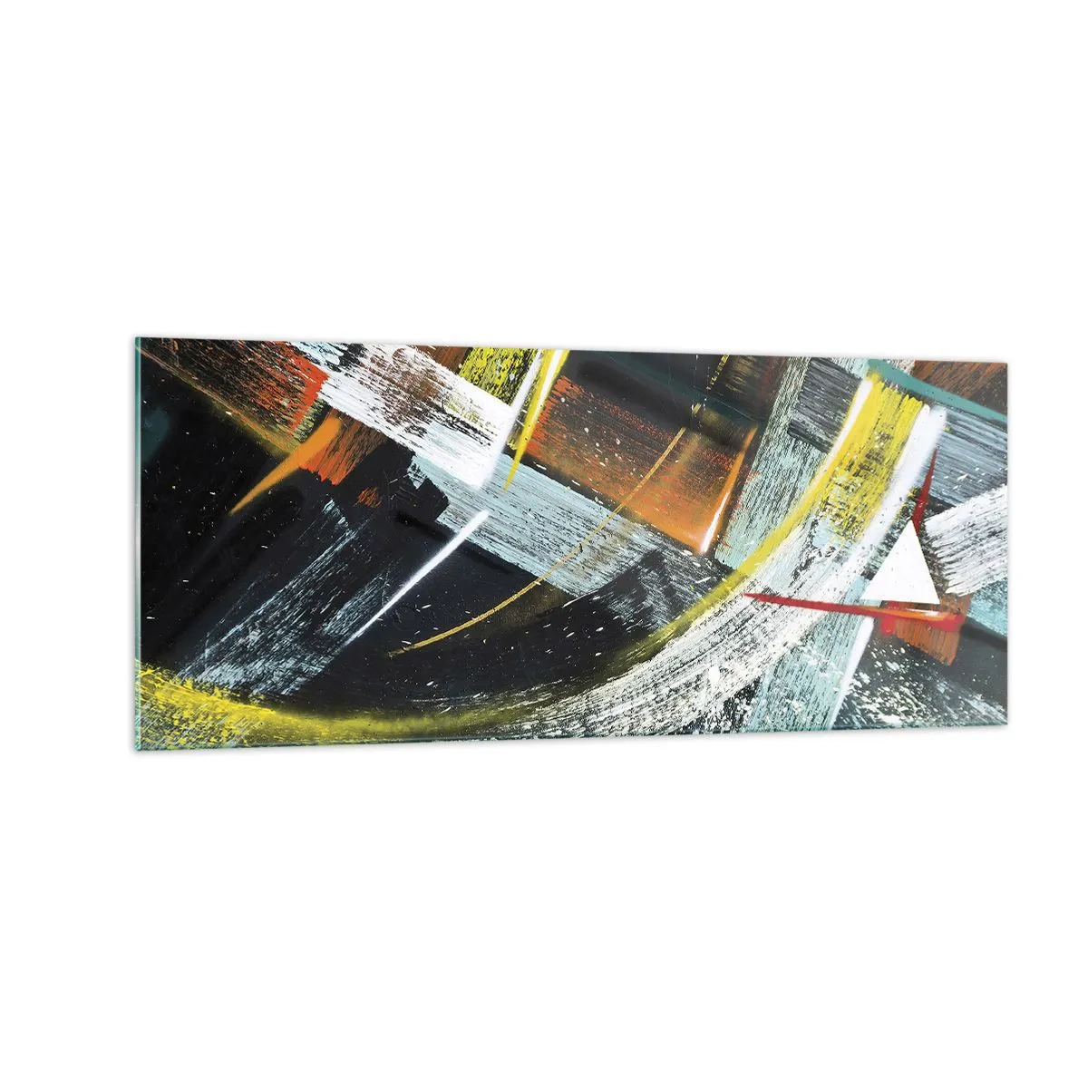 Tablou pe sticlă - Energia în mișcare - 100x40 cm