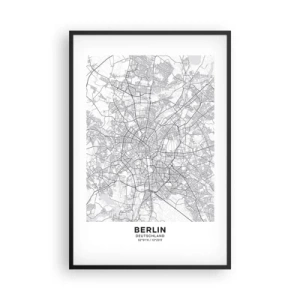 Poster în ramă neagră - Floare de Berlin - 61x91 cm