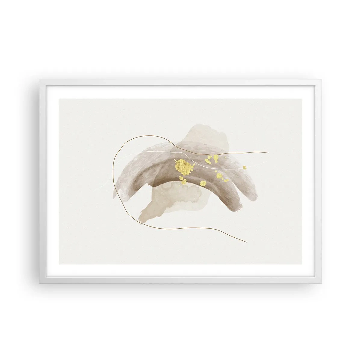 Poster în ramă albă - Întâlnite în spațiu - 70x50 cm