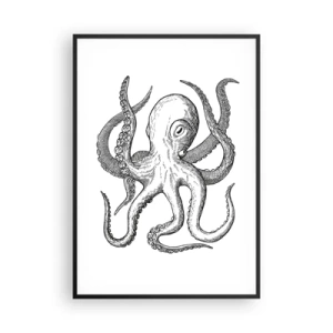 Poster în ramă neagră - Dansând cu valurile - 70x100 cm