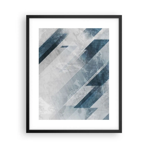 Poster în ramă neagră - Compoziția spațială - mișcarea griului - 40x50 cm