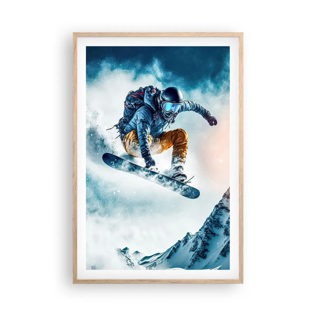Poster în ramă de stejar deschis - Emoții extreme - 61x91 cm