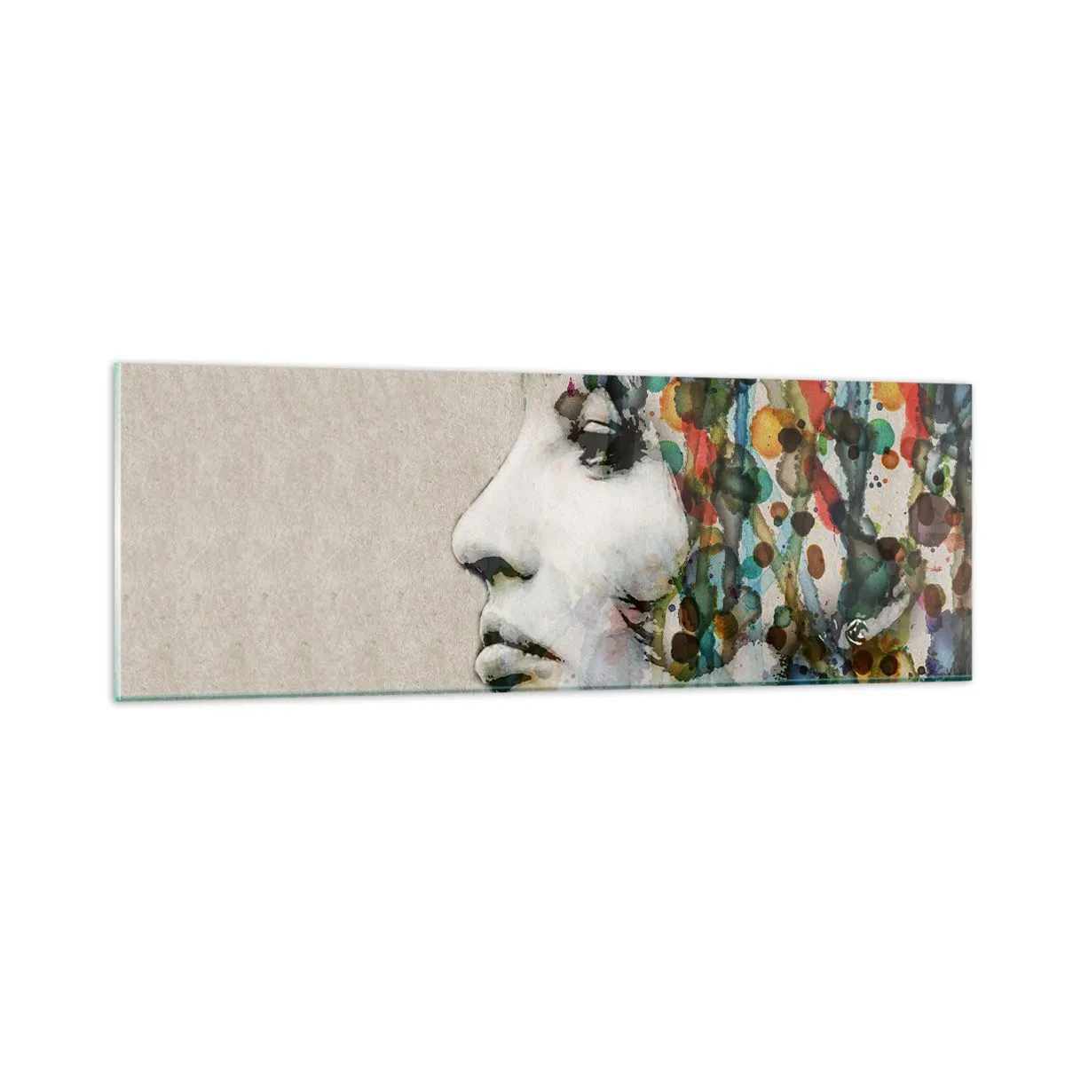 Tablou pe sticlă - A ieșit din cenușiu - 90x30 cm