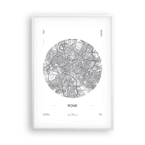 Poster în ramă albă - Anatomia Romei - 70x100 cm
