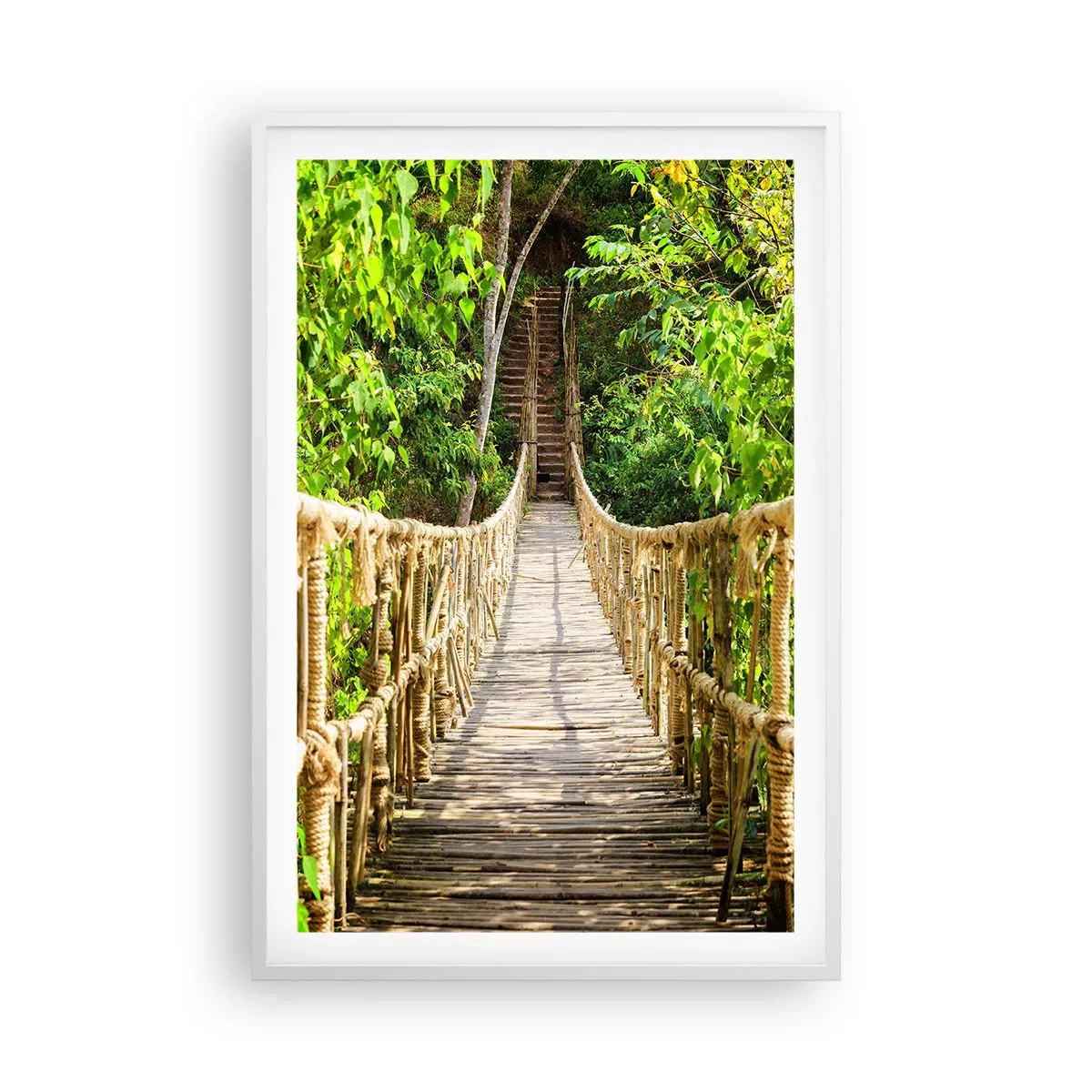 Poster în ramă albă - Suspendat în verde - 61x91 cm