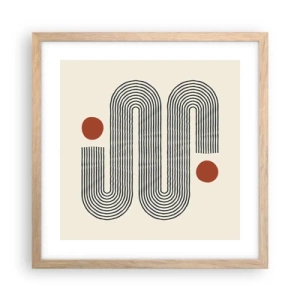 Poster în ramă de stejar deschis - De la început până la sfârșit - 40x40 cm