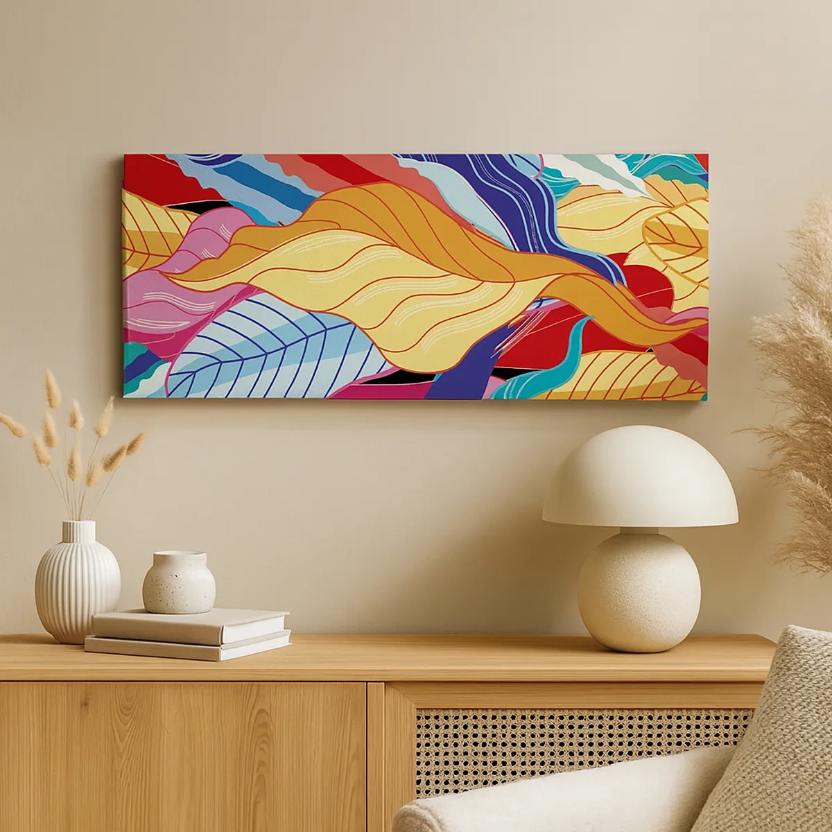 Tablou pe pânză - O dezordine colorată - 30x30 cm