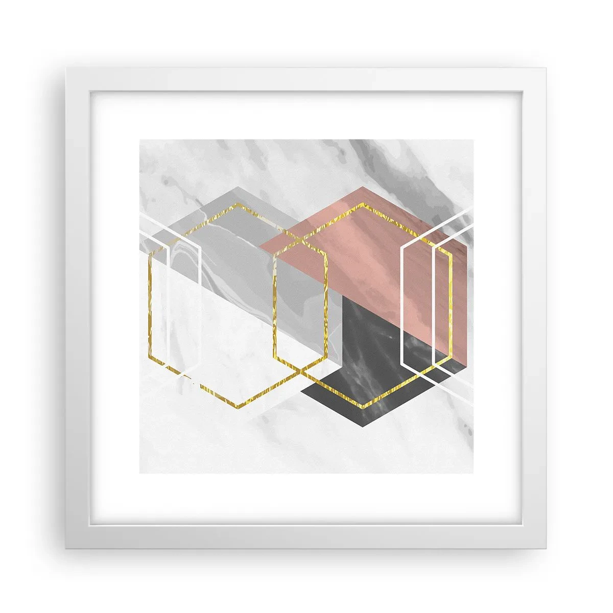 Poster în ramă albă - Compoziția lanțului - 30x30 cm