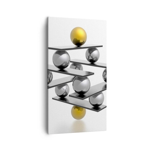 Tablou pe pânză - Balanța aur-argint - 45x80 cm