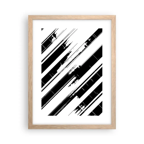 Poster în ramă de stejar deschis - Compoziție intensă și dinamică - 30x40 cm