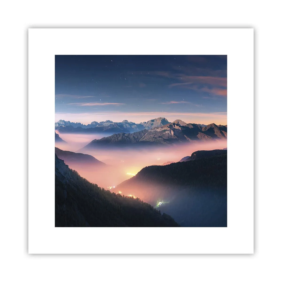 Poster - Lumină în văi - 30x30 cm