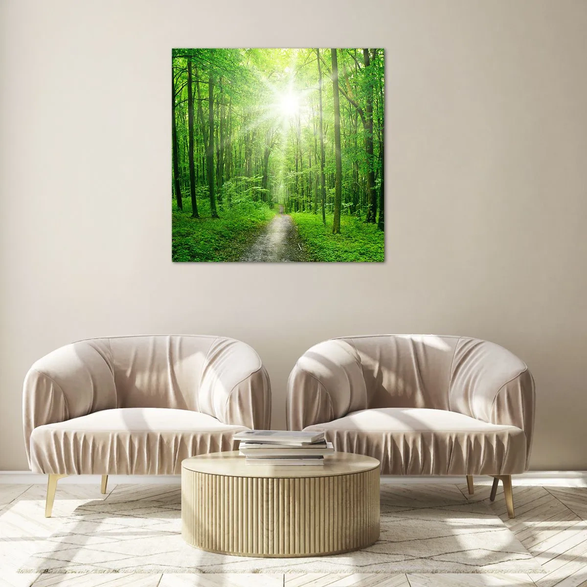 Tablou pe sticlă - Catedrala verde - 50x50 cm