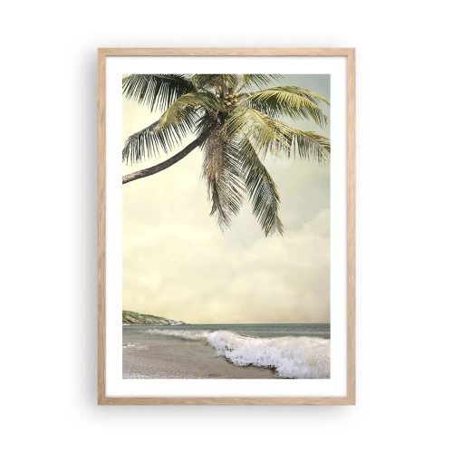 Poster în ramă de stejar deschis - Vis tropical - 50x70 cm