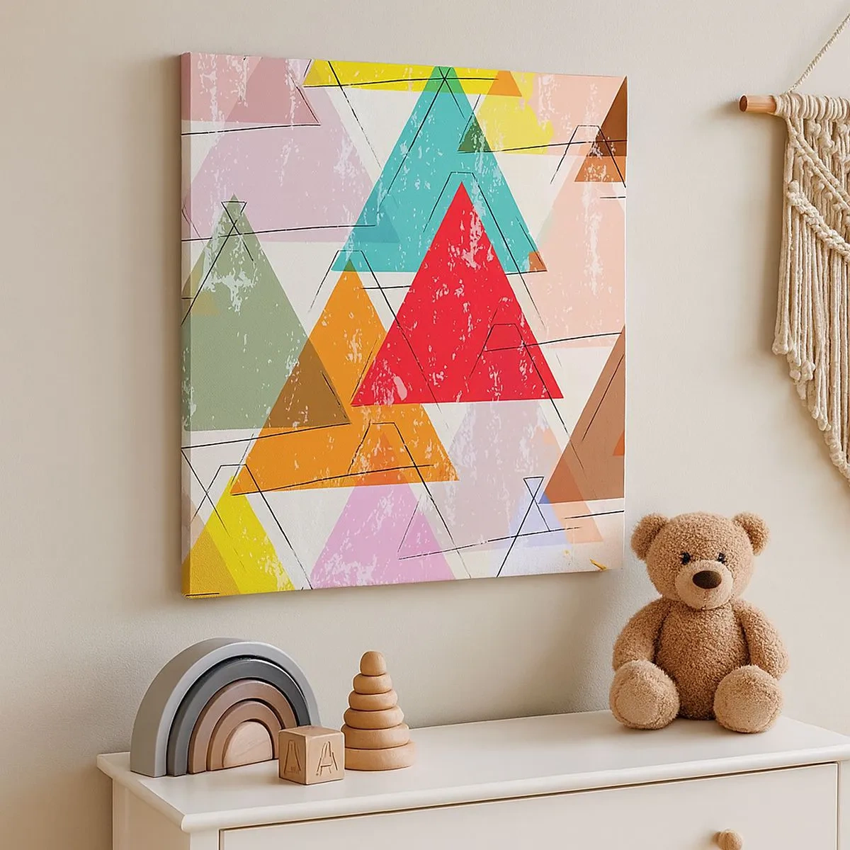 Tablou pe pânză - Trei câte trei - 30x30 cm