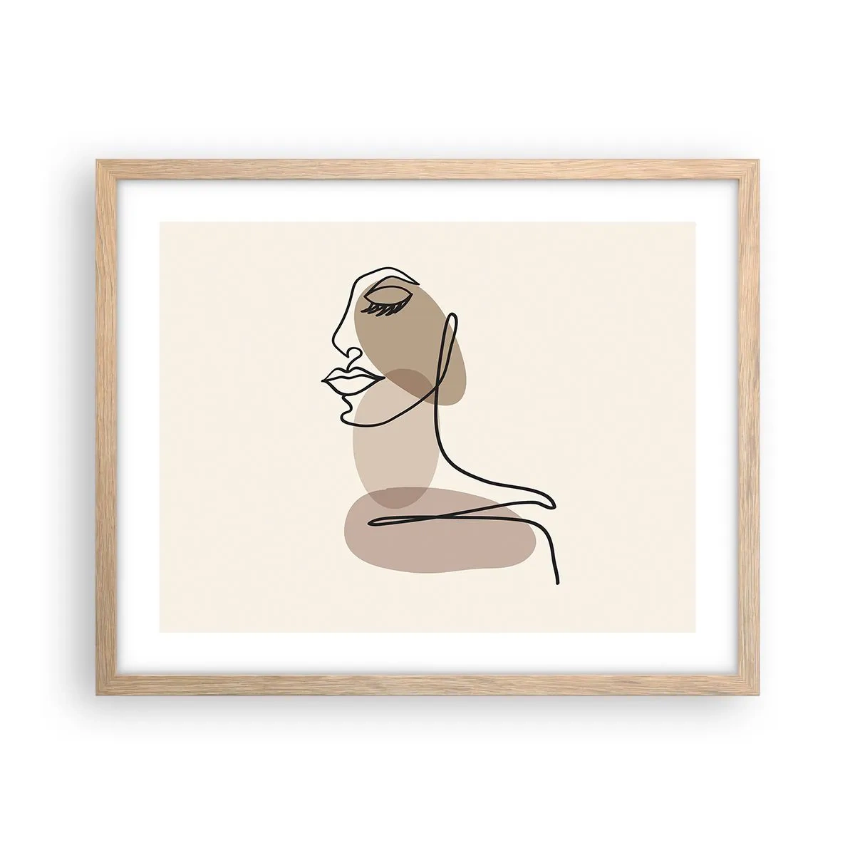 Poster în ramă de stejar deschis - Ascultându-se pe sine - 50x40 cm