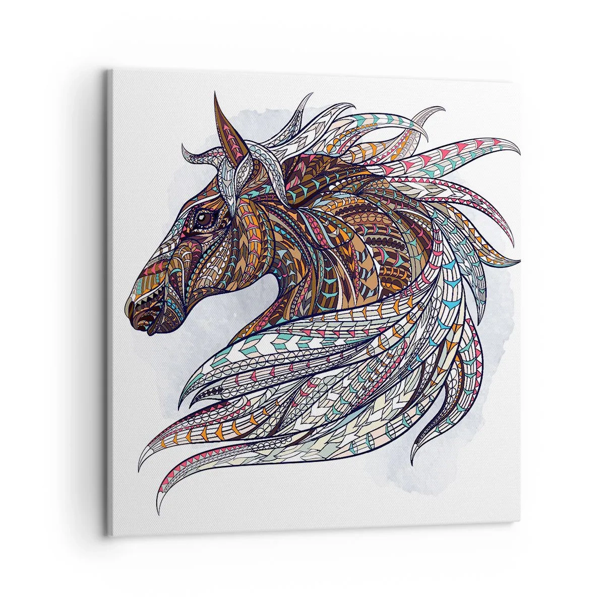Tablou pe pânză - Armăsarul războinicului celtic - 50x50 cm