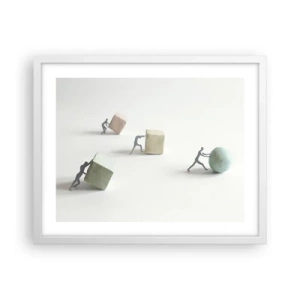 Poster în ramă albă - Viața însăși - 50x40 cm