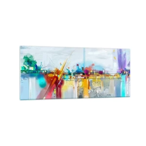 Tablou pe sticlă - Pod de bucurie peste râul vieții - 120x50 cm