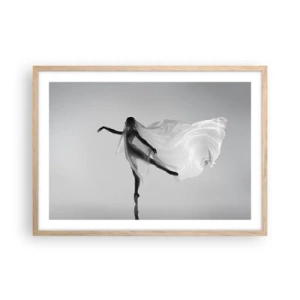 Poster în ramă de stejar deschis - Lejeritate și grație - 70x50 cm