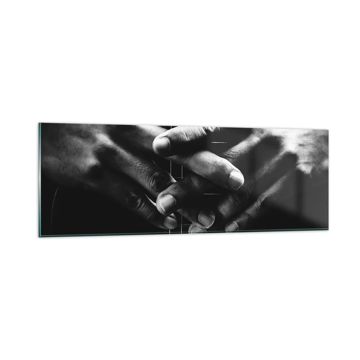 Tablou pe sticlă - Rugăciunea artistului - 90x30 cm