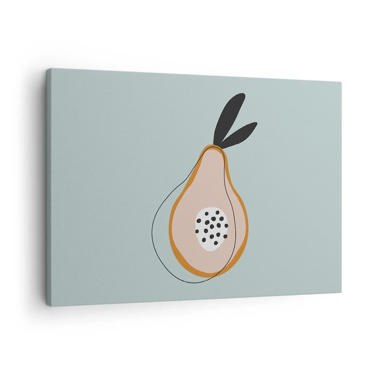 Tablou pe pânză Canvas - Pară abstractă pe un fundal deschis - 70x50cm - Pătrunzând în natura lucrurilor - Decorațiune modernă pentru perete pentru living și dormitor ARTTOR
