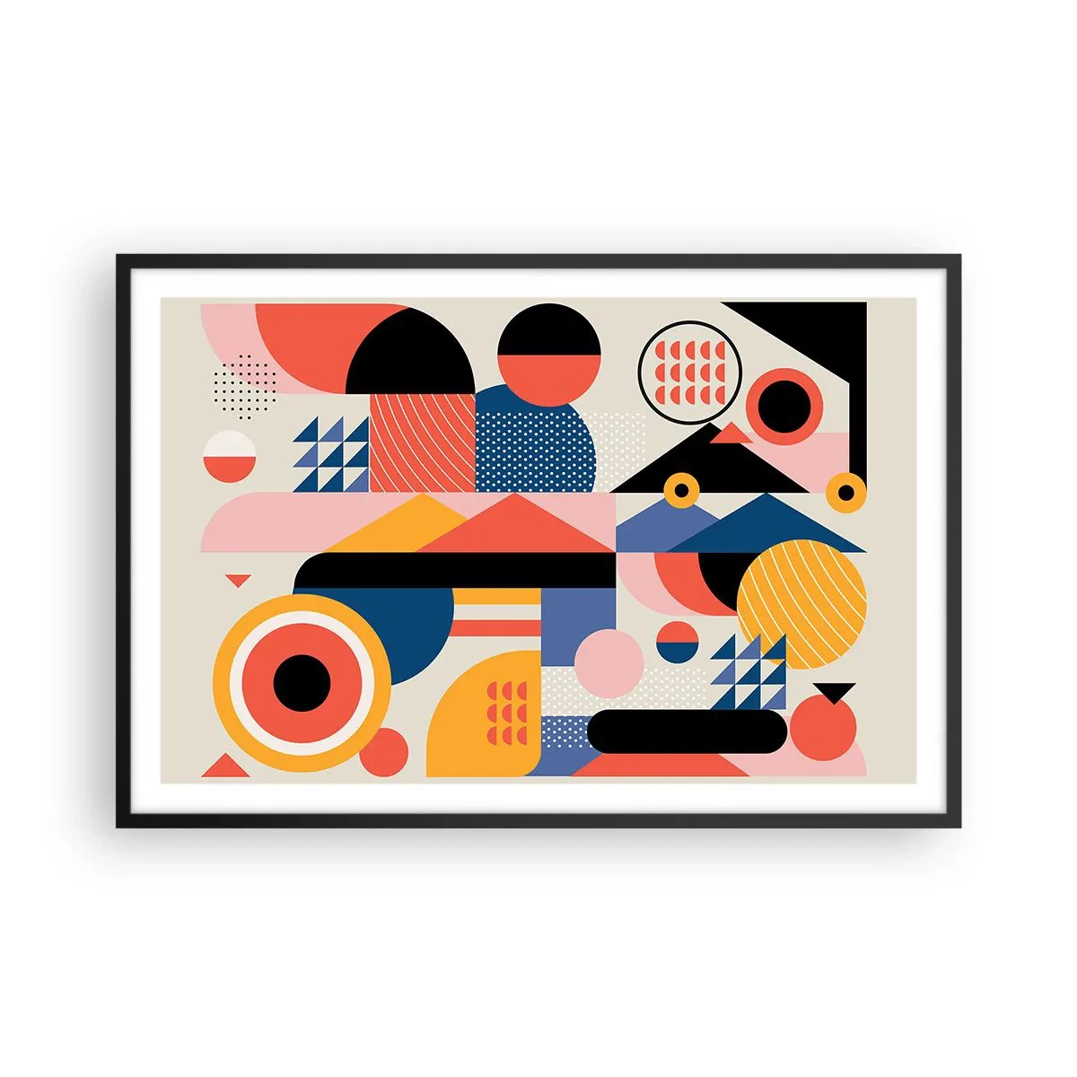 Poster în ramă neagră - Compoziție: joacă-te - 91x61 cm