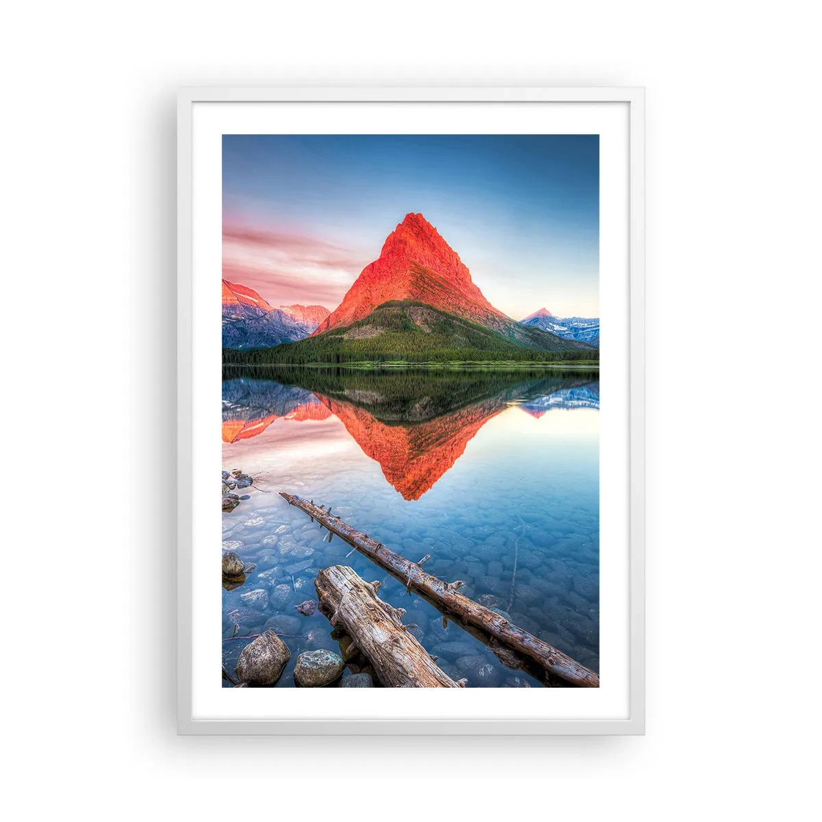 Poster în ramă albă - Căldură și frig - 50x70 cm