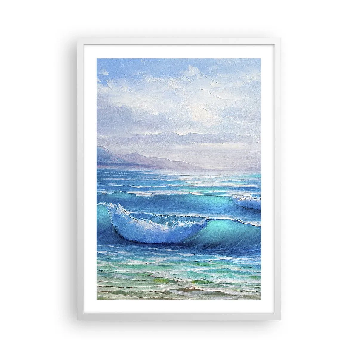 Poster în ramă albă - Oferă alinare - 50x70 cm