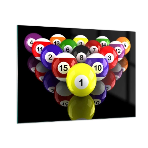 Tablou pe sticlă - Diferite culori de joc - 100x70 cm