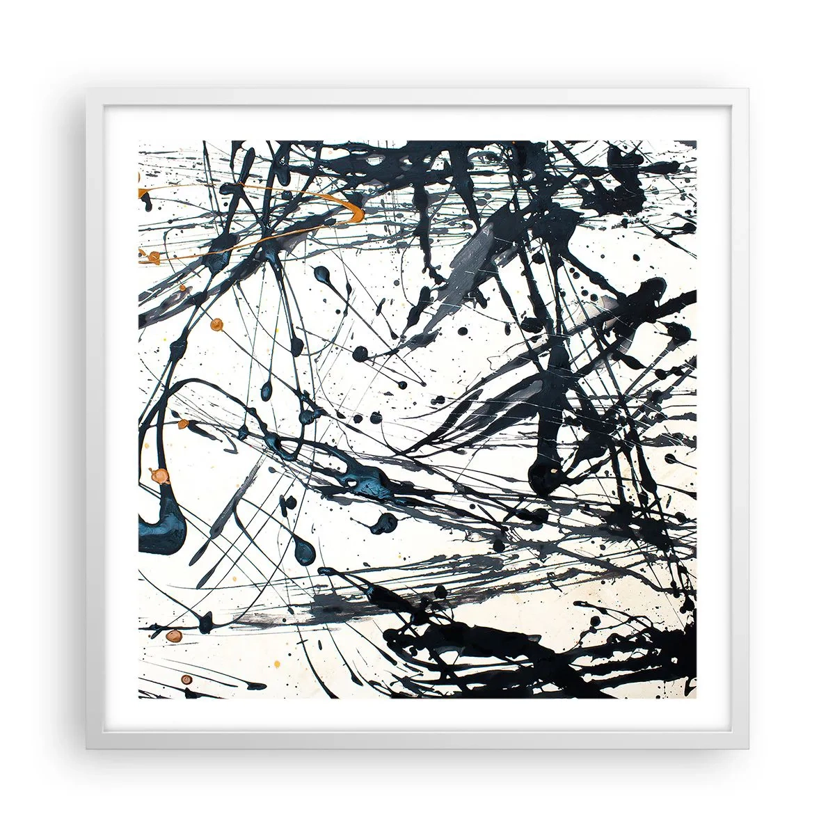 Poster în ramă albă - Abstracție expresionistă - 60x60 cm