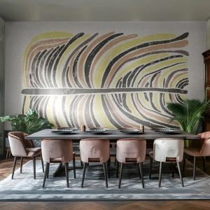 Tapet Premium Sand - Abstracția plină de viață - Boho, Minimalism, Pastel - 100x70 cm