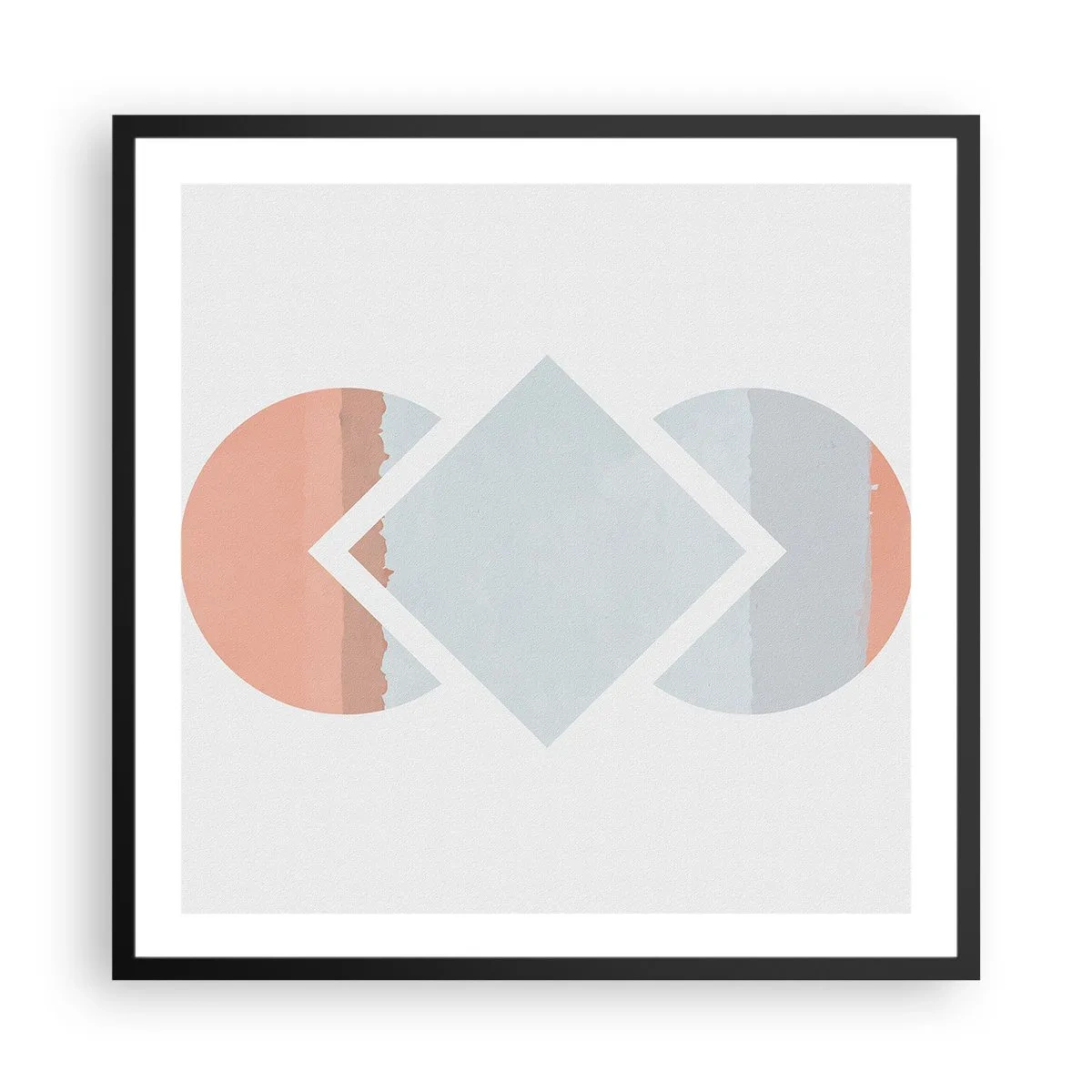 Poster în ramă neagră - Situația este clară - 60x60 cm