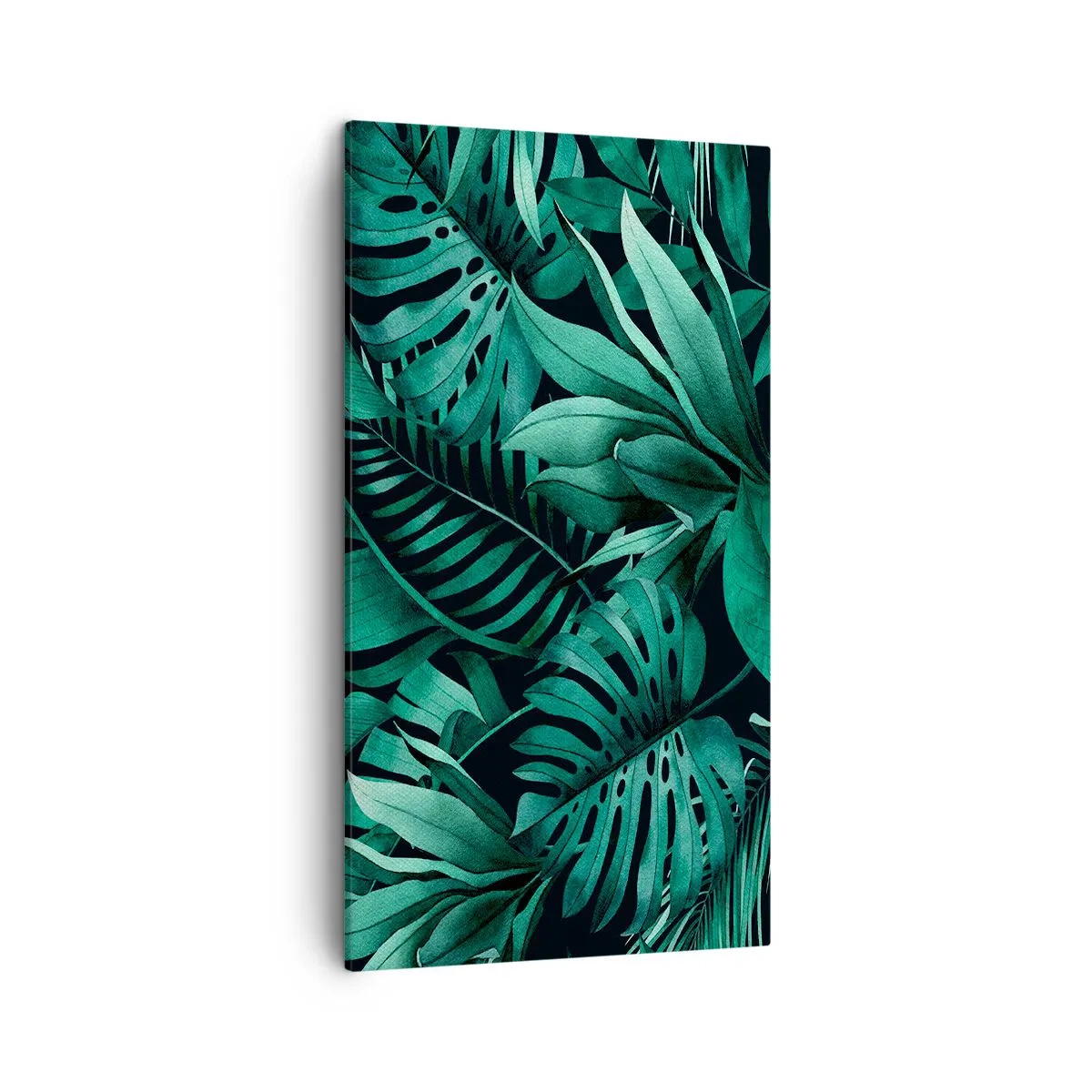 Tablou pe pânză - Profunzimea verdelui tropical - 45x80 cm