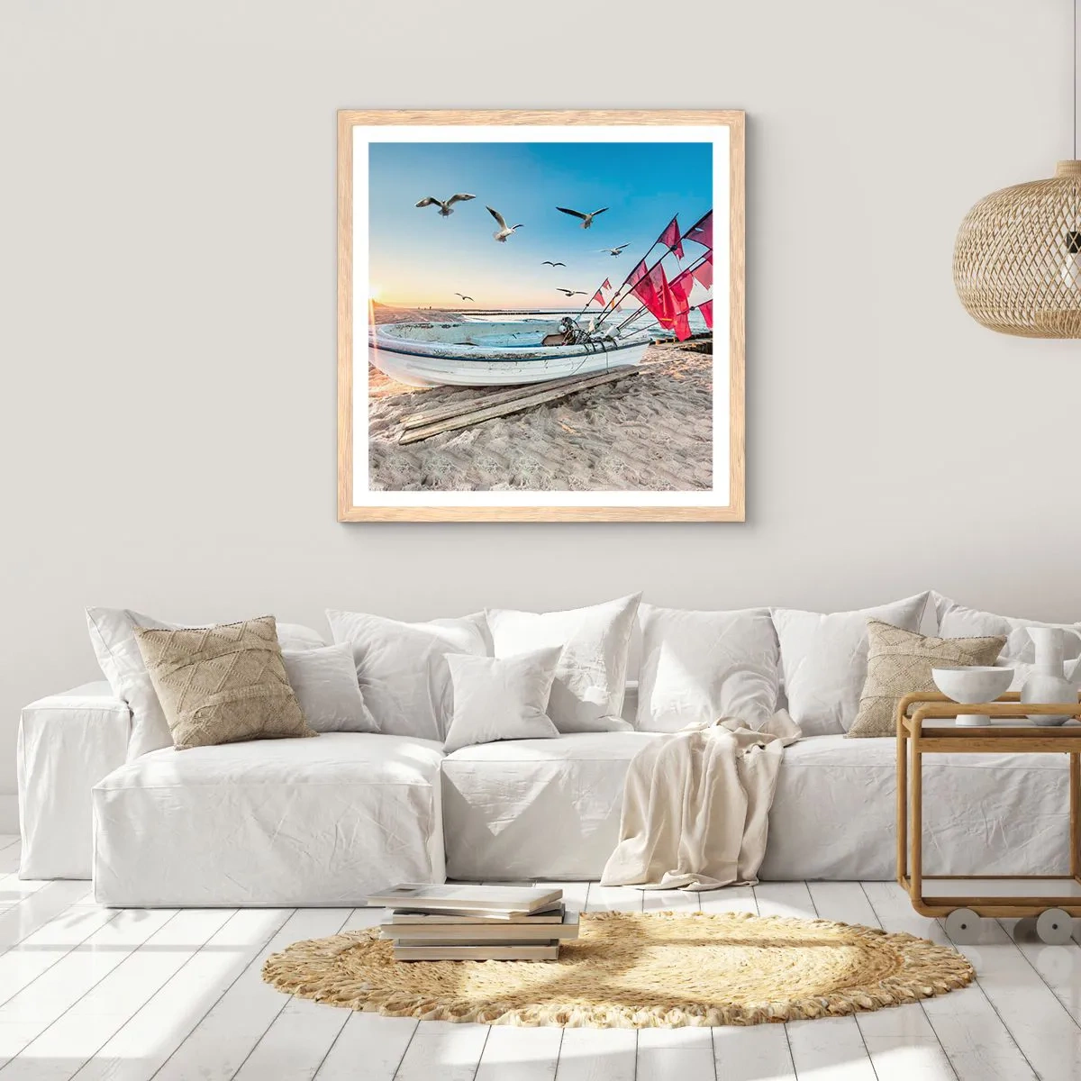 Poster în ramă de stejar deschis - O odihnă binemeritată - 40x40 cm