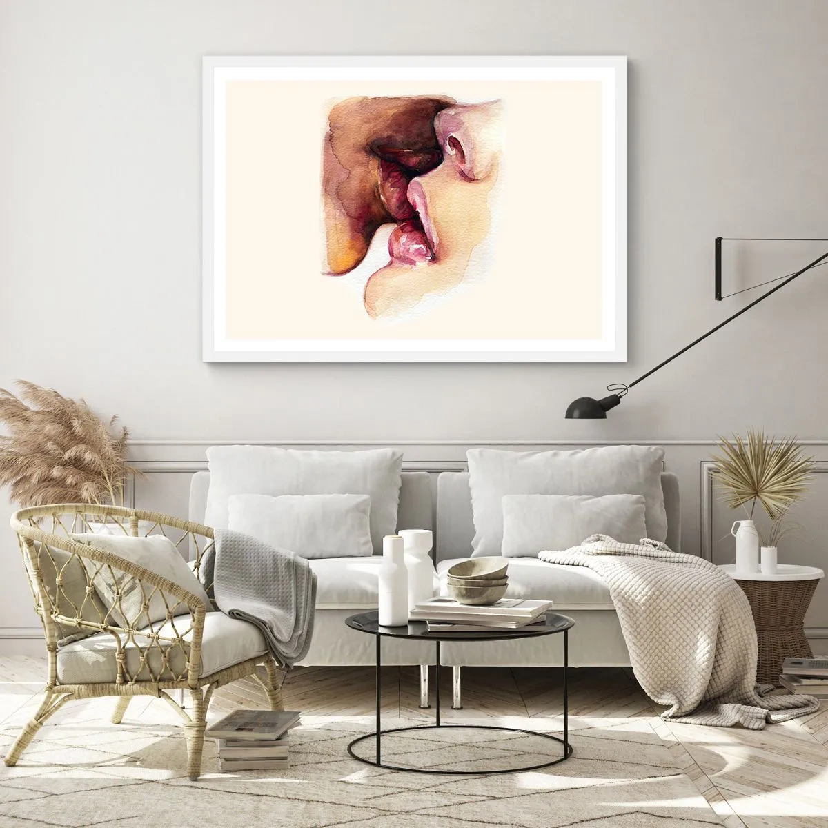 Poster în ramă albă - Ca ziua și noaptea, ca cerul și pământul - 100x70 cm