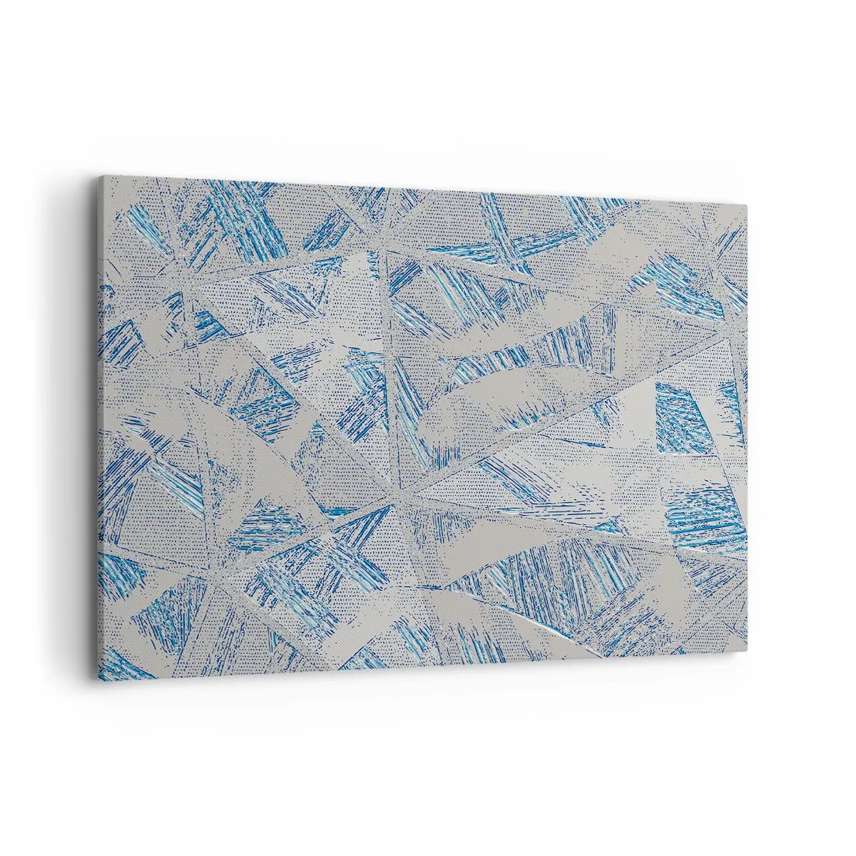 Tablou pe pânză - Într-un labirint de gri-albastru - 120x80 cm